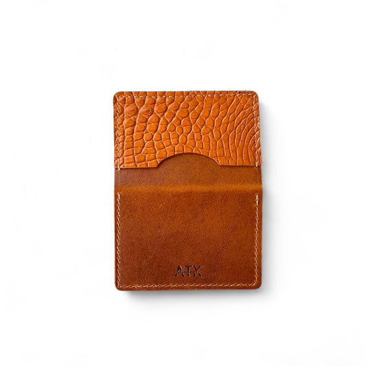 Micro Cardholder Wallet - Alligator & Conceria Walpier (Italian Buttero)