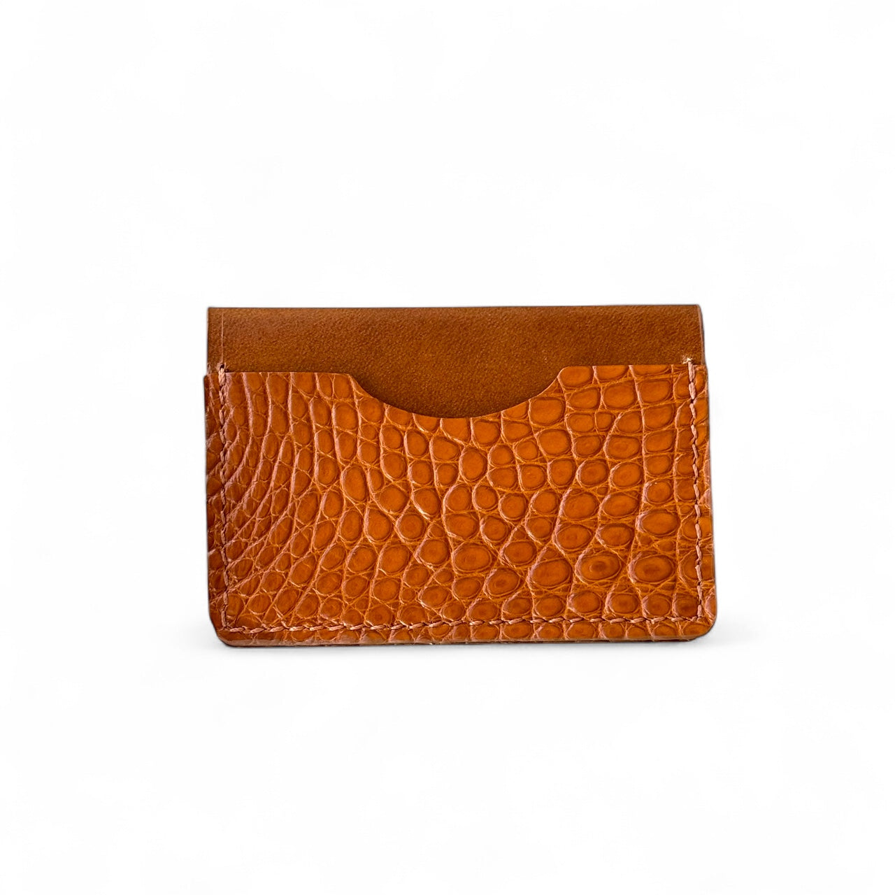 Micro Cardholder Wallet - Alligator & Conceria Walpier (Italian Buttero)