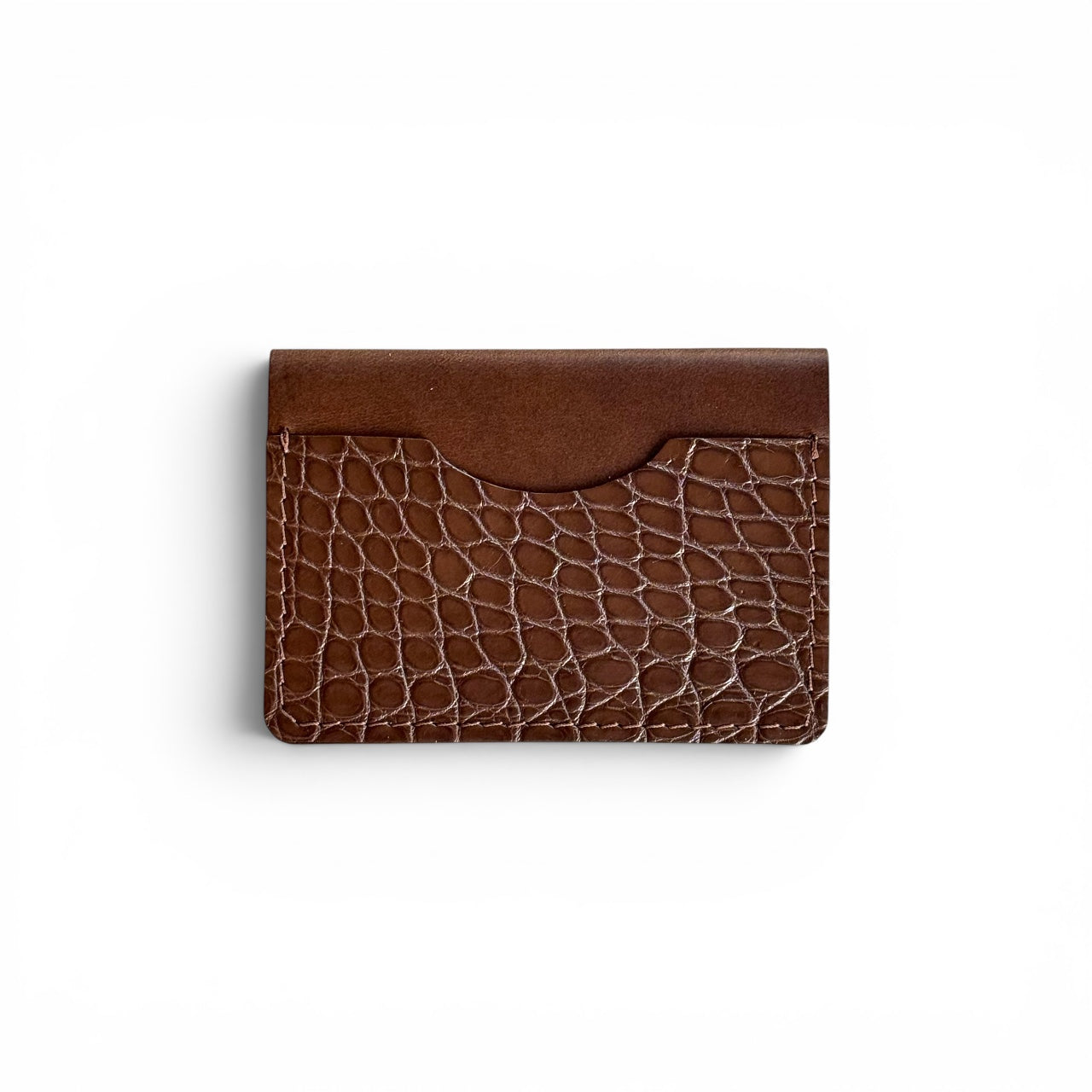 Micro Cardholder Wallet - Alligator & Conceria Walpier (Italian Buttero)