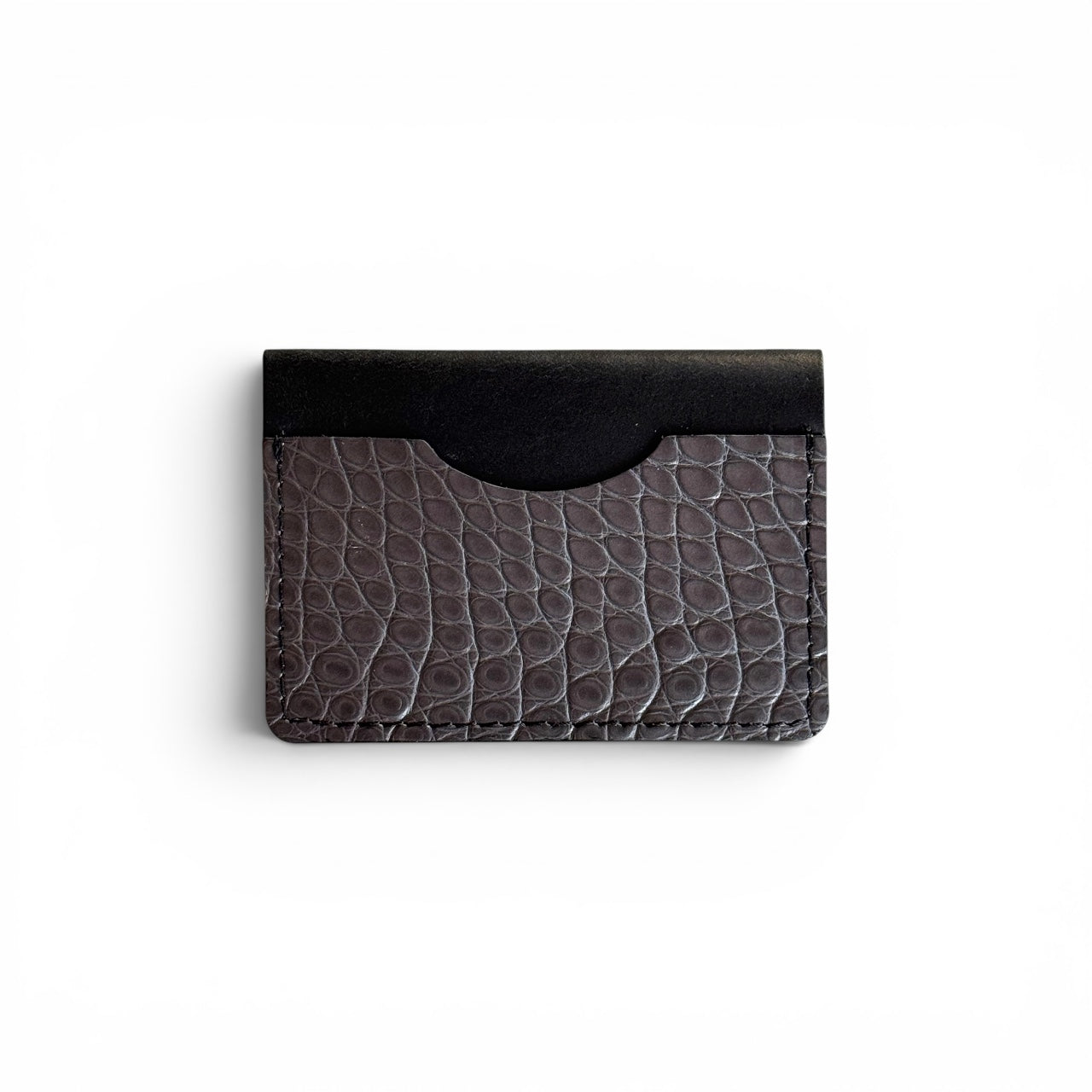 Micro Cardholder Wallet - Alligator & Conceria Walpier (Italian Buttero)