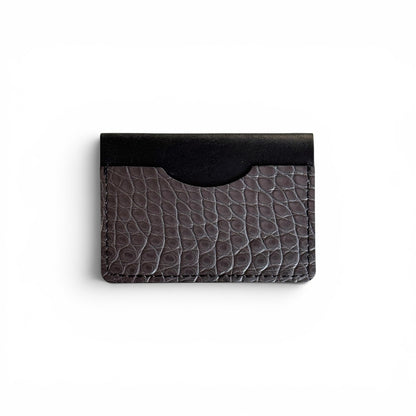 Micro Cardholder Wallet - Alligator & Conceria Walpier (Italian Buttero)