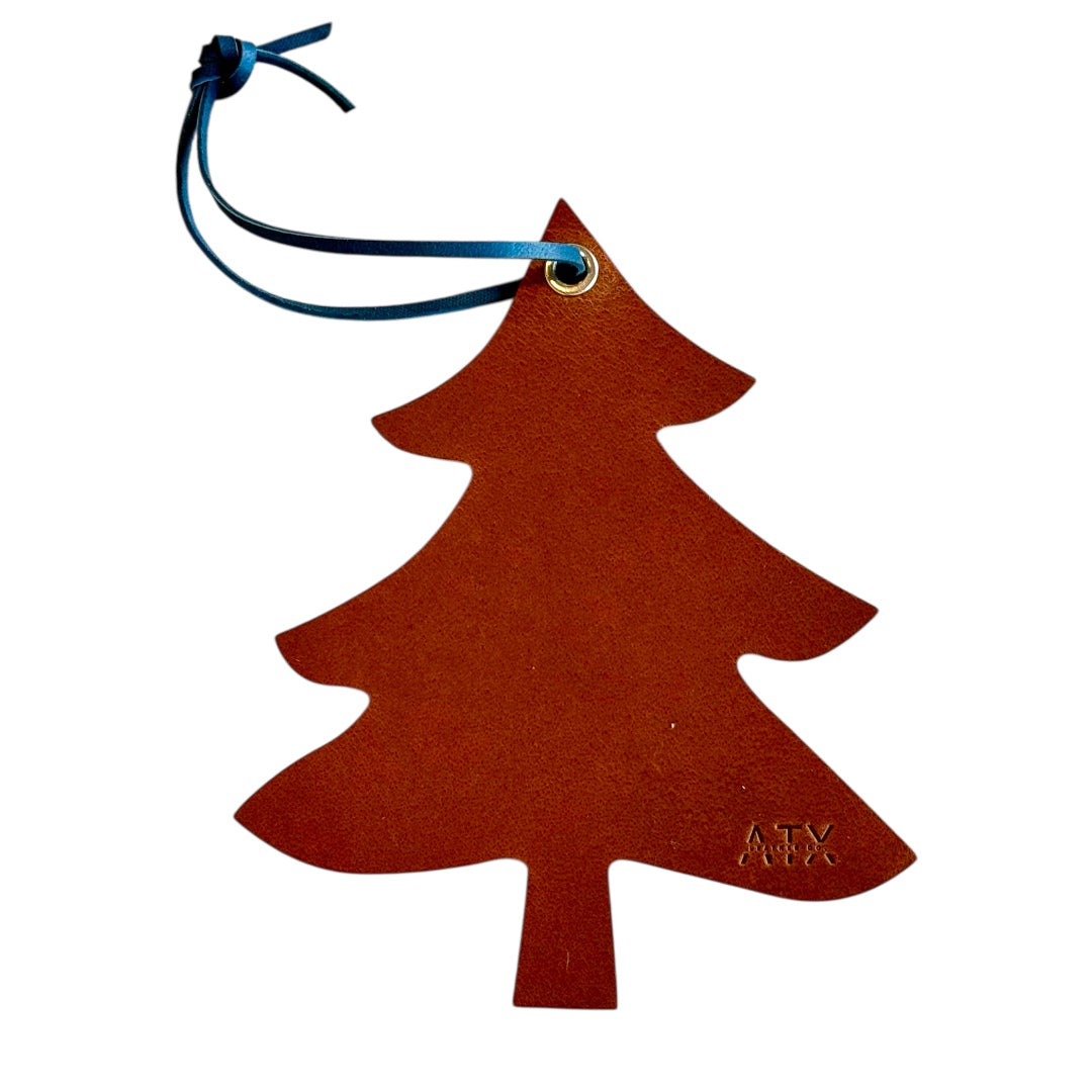 Leather Christmas Tree Ornament