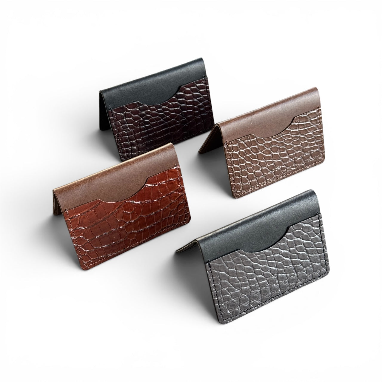 Micro Cardholder Wallet - Alligator & Conceria Walpier (Italian Buttero)