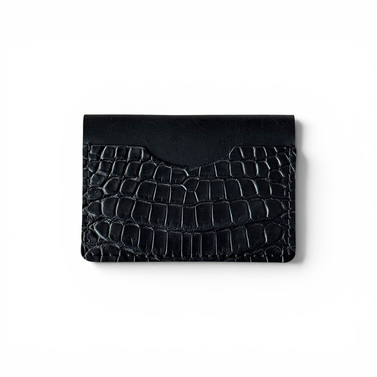 Micro Cardholder Wallet - Alligator & Conceria Walpier (Italian Buttero)