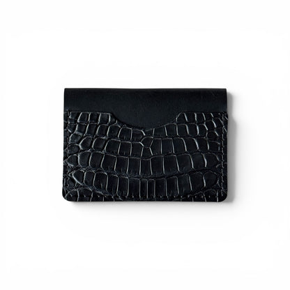 Micro Cardholder Wallet - Alligator & Conceria Walpier (Italian Buttero)