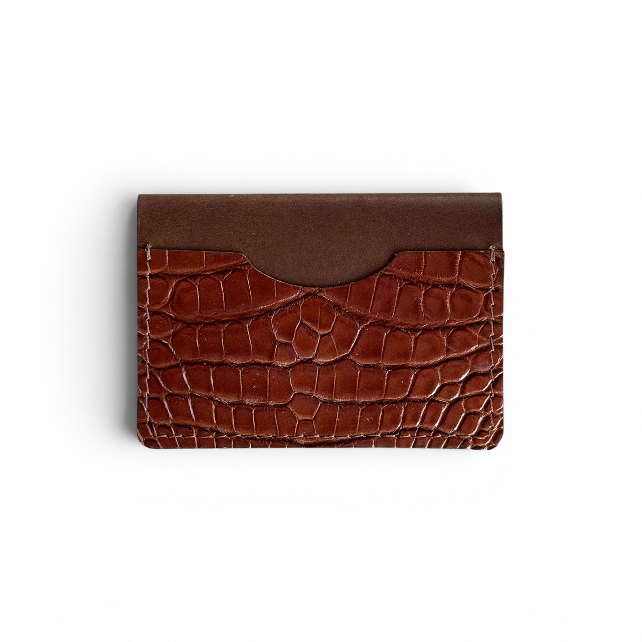 Micro Cardholder Wallet - Alligator & Conceria Walpier (Italian Buttero)
