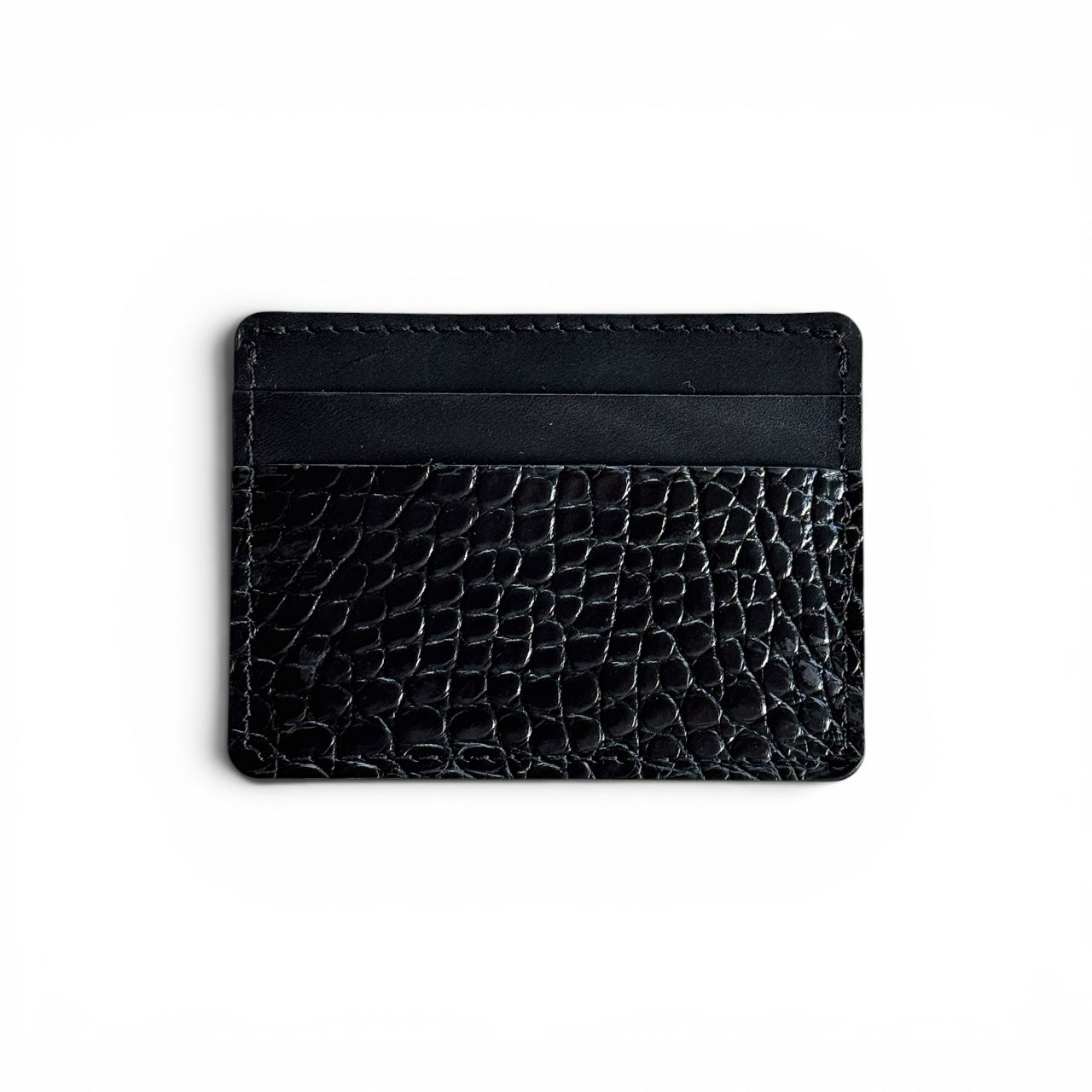 3 Slot Cardholder Wallet - Alligator & Conceria Walpier (Italian Buttero)