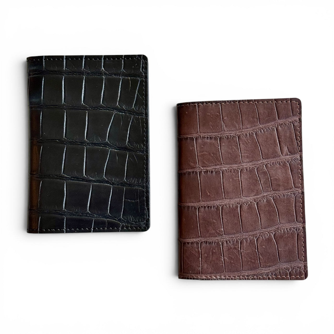 Passport Wallet - Porosus Crocodile  & Alran "Sully" Chevre