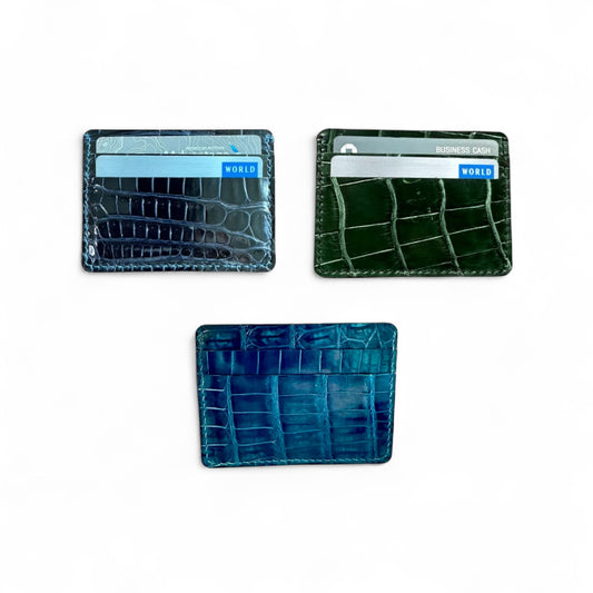 3 Slot Cardholder Wallet - Porosus Crocodile
