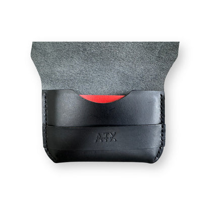 The Lamar - Cardholder Wallet in Black Buttero