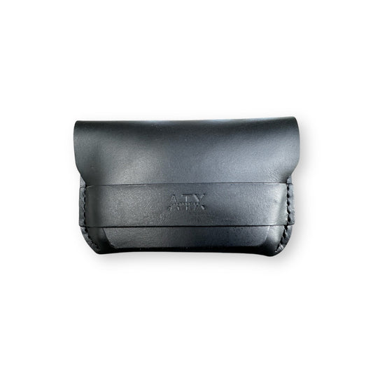 The Lamar - Cardholder Wallet in Black Buttero