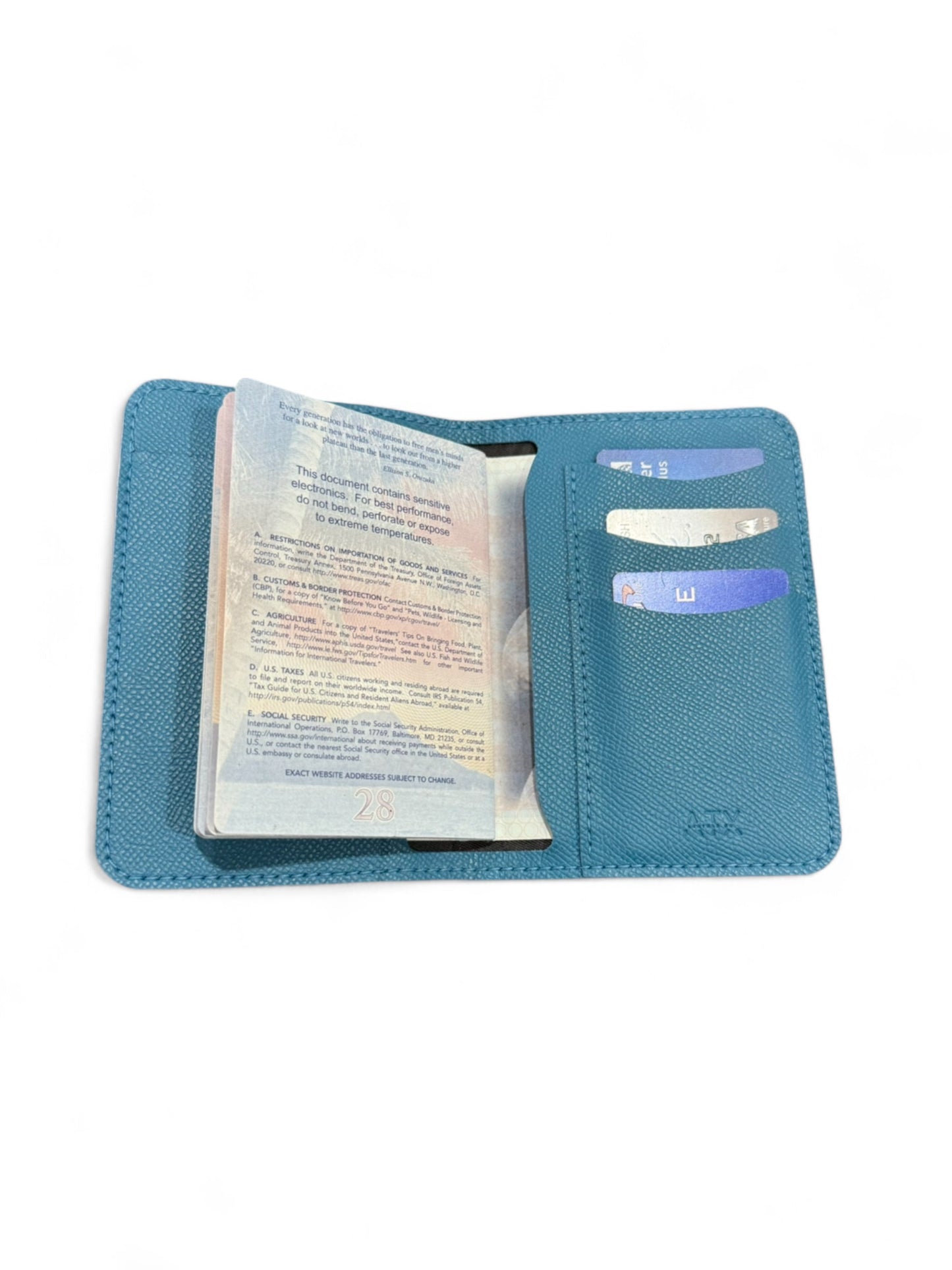 The Westlake - Glacier Grey Crocodile Passport Holder