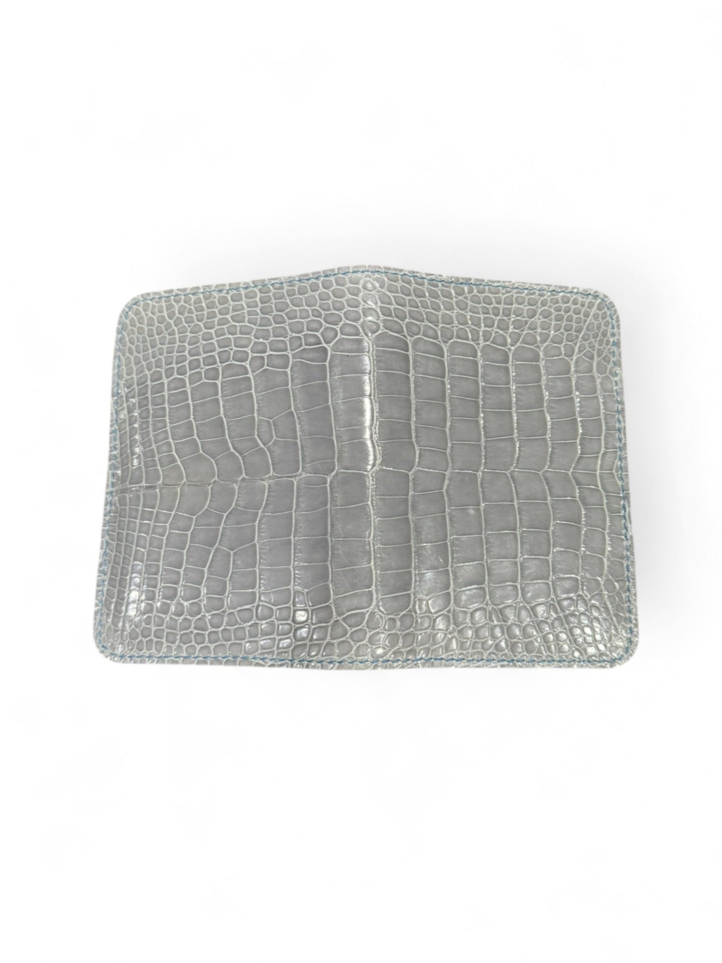 The Westlake - Glacier Grey Crocodile Passport Holder