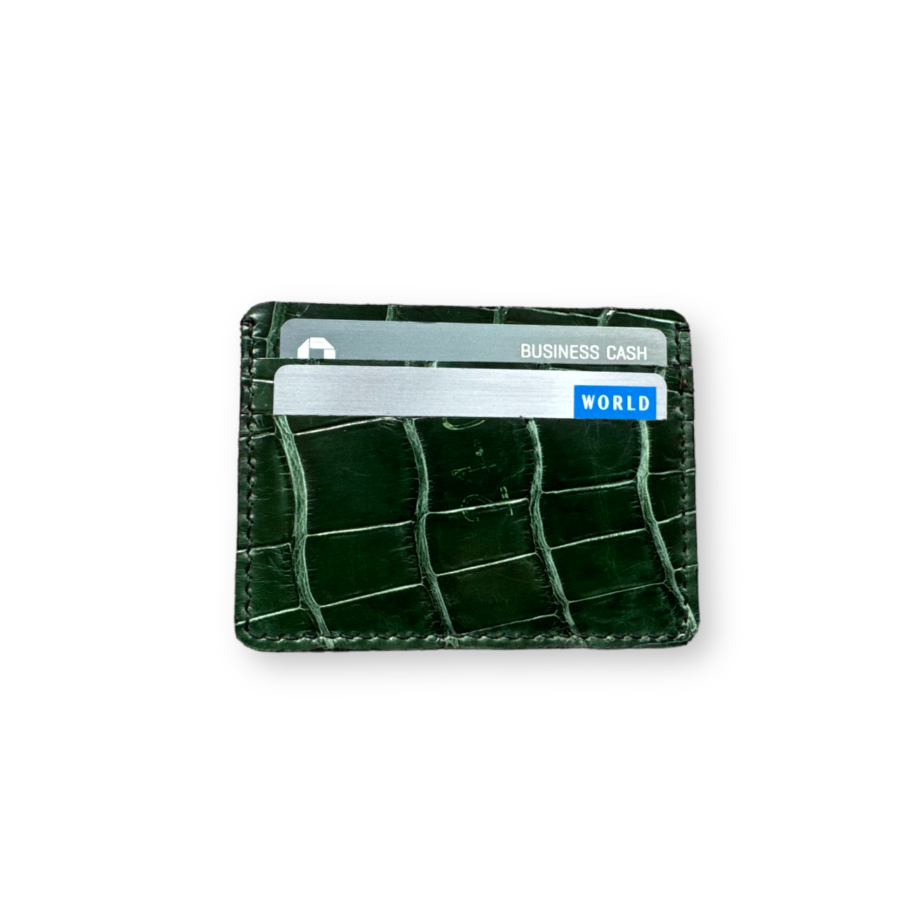 3 Slot Cardholder Wallet - Porosus Crocodile – ATX Leather Co.