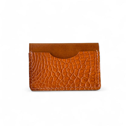 Micro Cardholder Wallet - Alligator & Conceria Walpier (Italian Buttero)