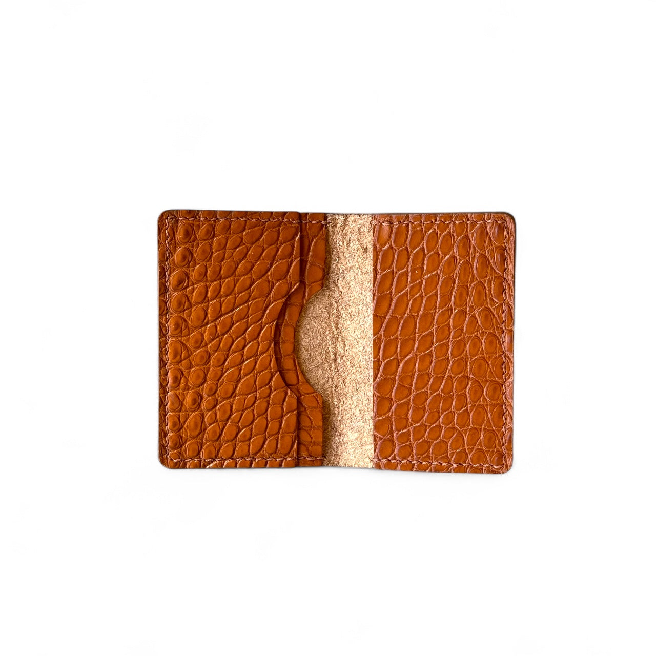Micro Cardholder Wallet - Alligator & Conceria Walpier (Italian Buttero)